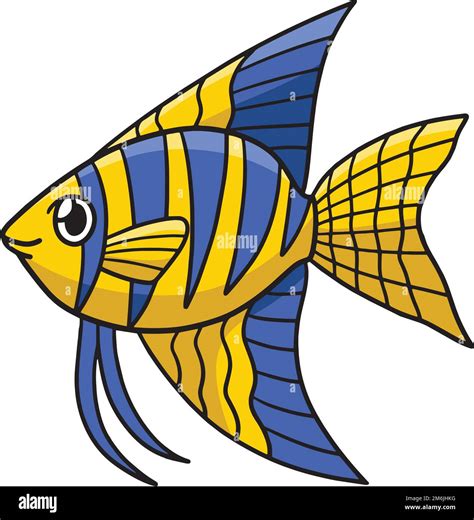 Angelfish Marine Animal Cartoon Colored Clipart Stock Vector Image & Art - Alamy