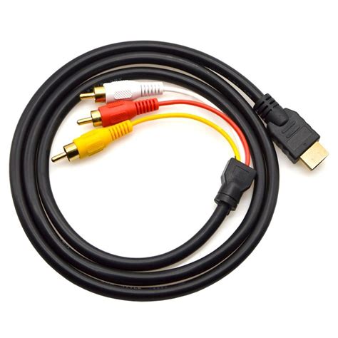 1.5m HDMI to RCA Audio Video Composite Cable