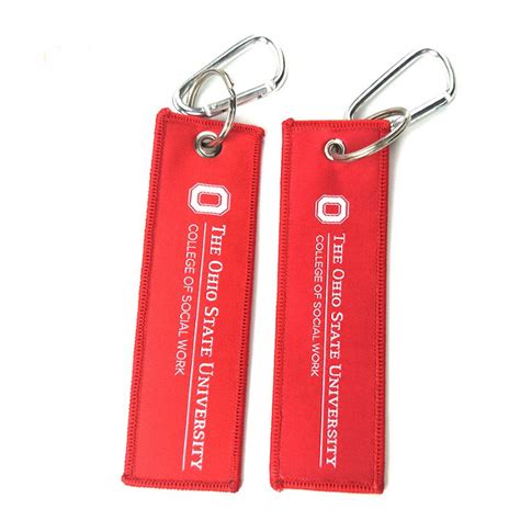Personalized Fabric Keychain with Embroidery Name Manufacturer China