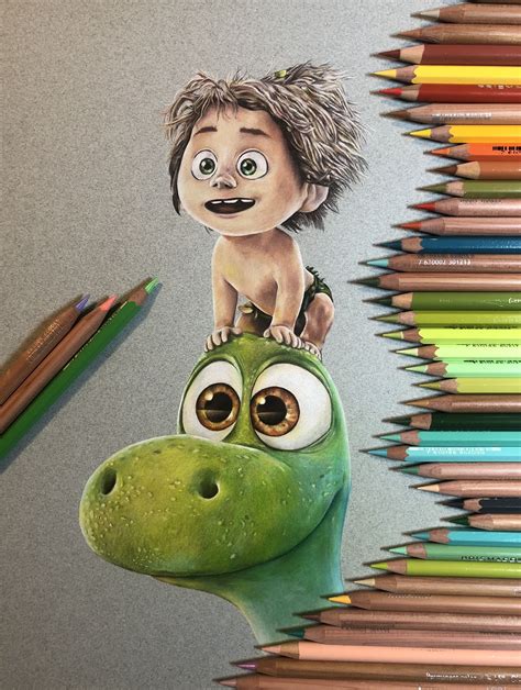 Colored Pencil Drawing By Me No Filter Gooddinosaur Disney Art | The Best Porn Website