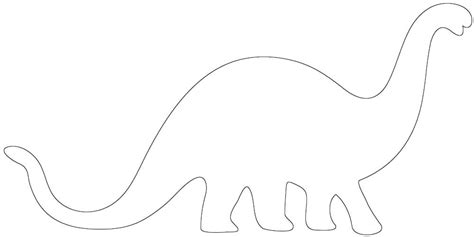 Giraffatitan Dinosaur Outline - Amazing Dinosaur Template