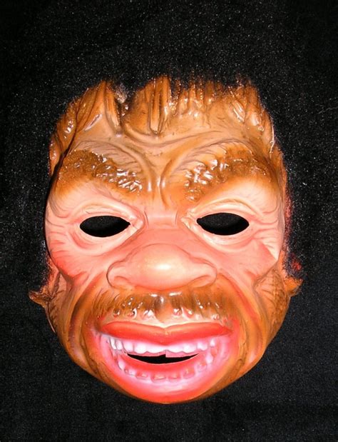 1960s CAVE MAN Plastic Mask - TOPSTONE - Deluxe with Hair - Nice! | eBay