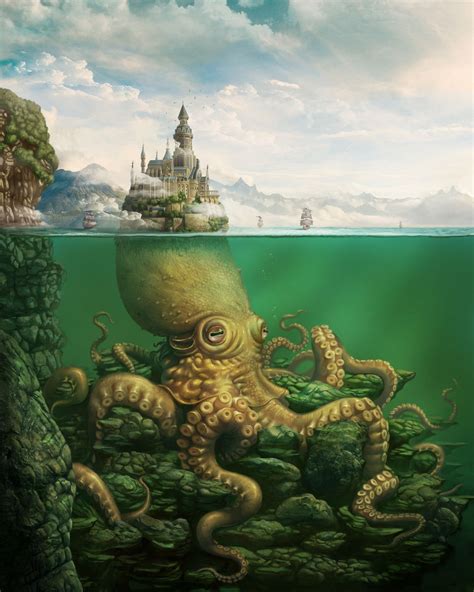 The Kraken Town by KyuYong Eom | Kraken art, Sea monster art, Kraken