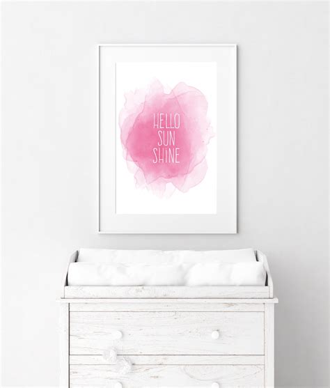 Hello Sunshine Printable Art, Motivational Quote Print, Nursery Decor ...