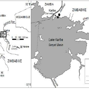 Map of Lake Kariba, Basin 5 showing the sampling site Lake Kariba is ...