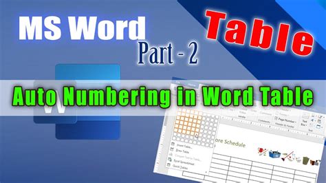 How To Set Up Auto Numbering In Word Table - Printable Templates Free