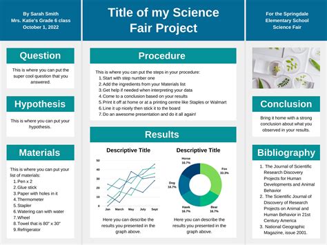 Science Fair Poster Template Design for a 48x36 Display Board - Etsy