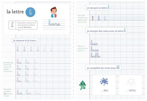 Cahier d'écriture : fiches d'écriture progressives prêtes à imprimer