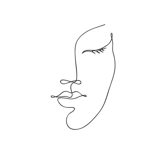 Line Drawing Girl Face