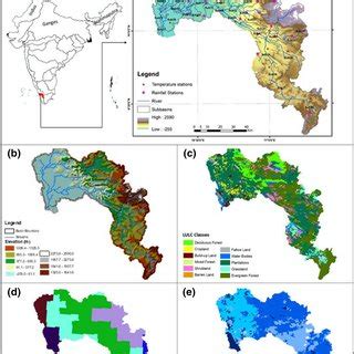 a Study area map (Periyar river basin) showing elevation and other ...