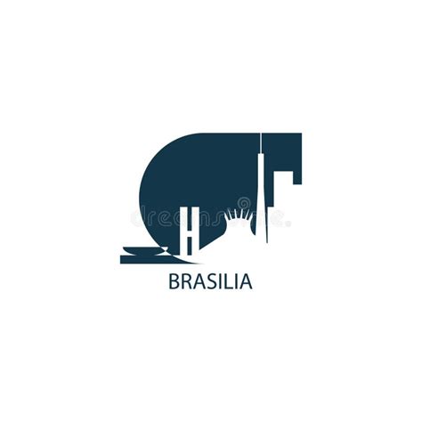 Brasilia City Skyline Logo Illustration Stock Vector - Illustration of object, card: 113613427