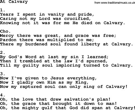 At Calvary - Apostolic and Pentecostal Hymns and Songs lyrics, and PDF