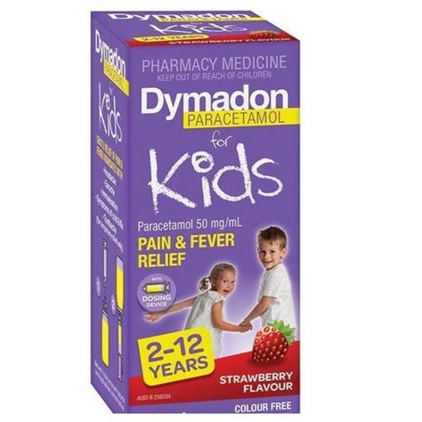 Dymadon Kids Paracetamol 2-12 Years Strawberry 100ml