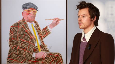 David Hockney Unveils Latest Portrait: A Painting Of Harry Styles - DesignTAXI.com