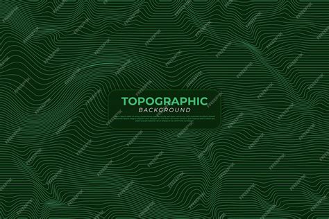 Premium Vector | Topographic Map Background with Green Lines