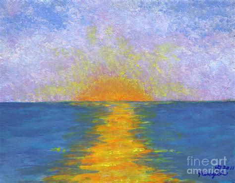 Ocean Sunrise Painting by Susan Plenzick