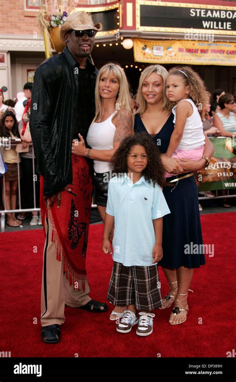 Jun 24, 2006; Anaheim, California, USA; DENNIS RODMAN & FAMILY at the 'Pirates Of The Caribbean ...