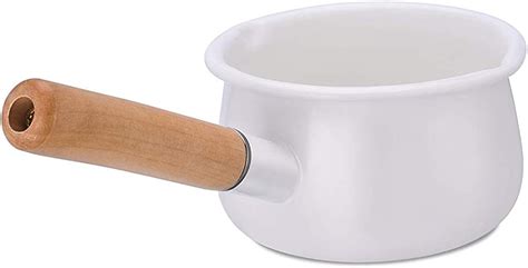 Amazon.com: YumCute Home Enamel Milk Pan with Dual Pour Spout Butter ...