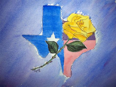 Yellow Rose of Texas Painting by Spencer Joyner