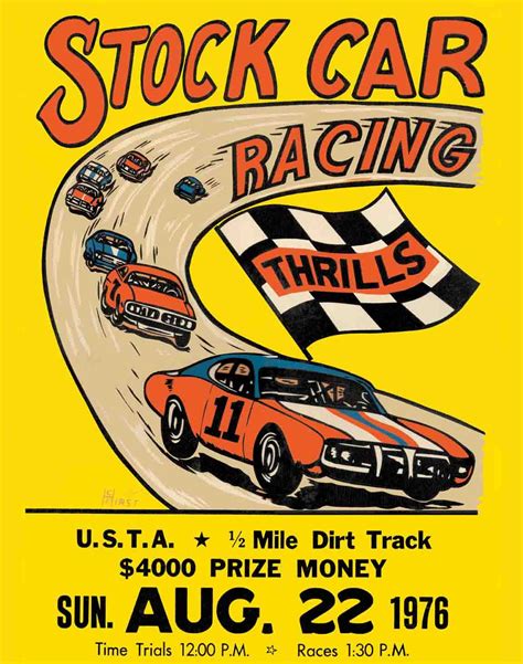 Vintage Stock Car Racing Auto Racing TN Event Poster digital art print retro - Etsy.de