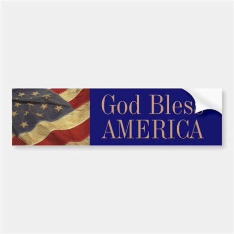 God Bless America Bumper Sticker | Zazzle