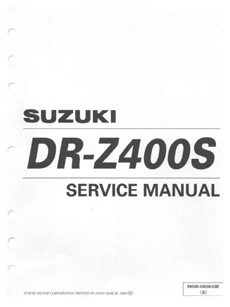 Suzuki DRZ400S Specs | PDF