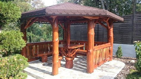 altana ogrodowa z bali | Wooden summer house, Outdoor, Gazebo