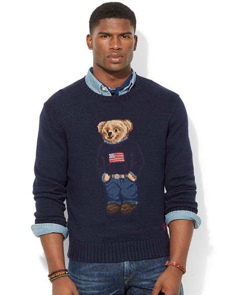 Lyst - Polo Ralph Lauren Polo Bear Sweater in Blue for Men