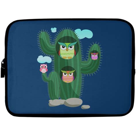 Owl Cactus Laptop Sleeves – Vota Color Funny Gifts, Gift For Lover, Laptop Sleeves, Neoprene ...