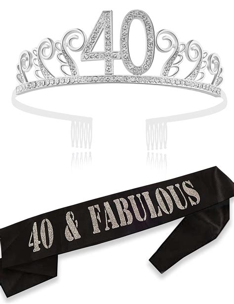 Buy MEANT2TOBE 40th Birthday Sash and Tiara for Women - Fabulous ...