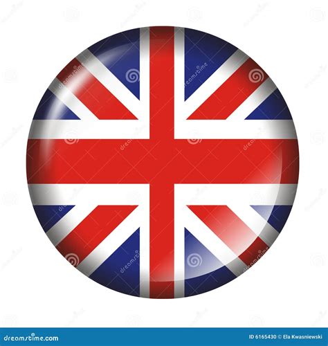 UK Flag Button With 3d Effect Stock Photo - Image: 6165430