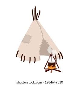 Wigwam Wickiup Wetu Traditional Tribal Dwelling Stock Vector (Royalty ...