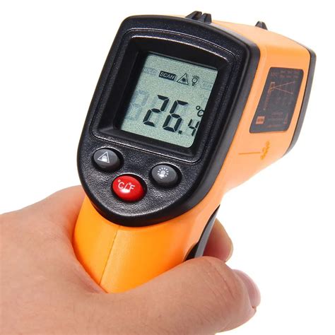 Digital Thermometer Non contact IR Laser Infrared Temperature Tester ...