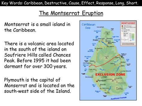 (New AQA) Lesson 6 Volcano Case Study - Montserrat | Teaching Resources