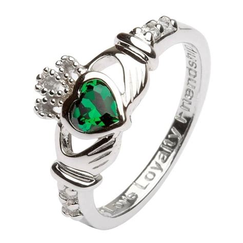 May Birthstone Claddagh Ring - Claddagh Rings - Rings from Ireland