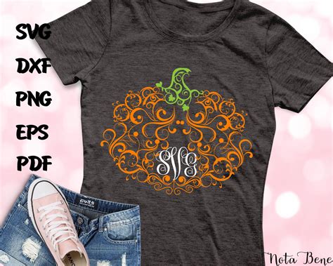 Halloween Monogram Pumpkin SVG Decorative Swirly Pumpkin | Etsy in 2021 ...