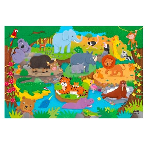 Galt 60 x 90cm Alphabet Animals Zoo Kids/Children Educational Giant ...