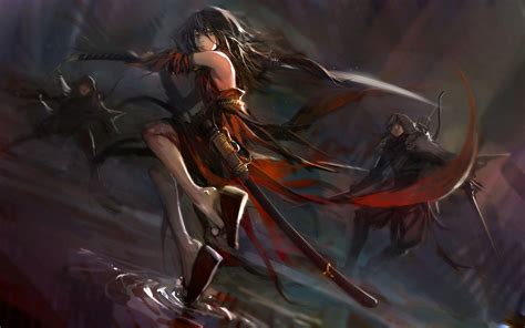 Anime Girls Fighting Wallpapers - Wallpaper Cave