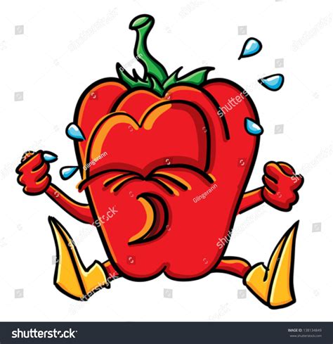 Funny Cartoon Tomato On White Background Stock Vector 138134849 - Shutterstock