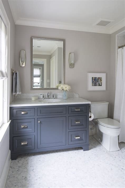 Blue Gray Painted Bathroom Vanity – layjao in 2020 | Painting bathroom cabinets, Traditional ...