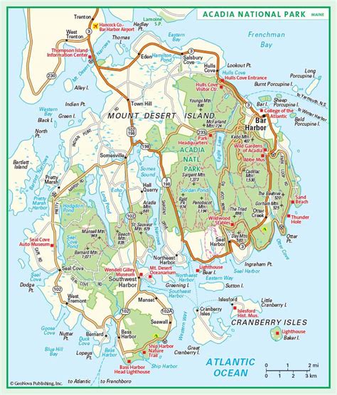 Acadia National Park Wall Map by GeoNova - MapSales