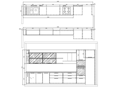 2D DWG Drawing Of Kitchen Elevation And Plan AutoCAD File - Cadbull Lg ...