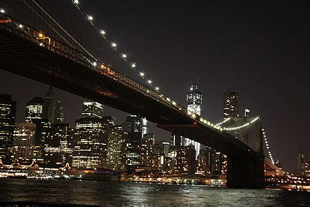 Pont de Brooklyn la nuit : Ponts : Nuit : Pont de Brooklyn : Manhattan ...