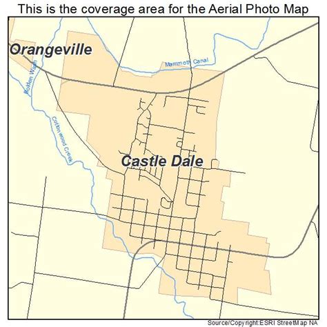 Aerial Photography Map of Castle Dale, UT Utah