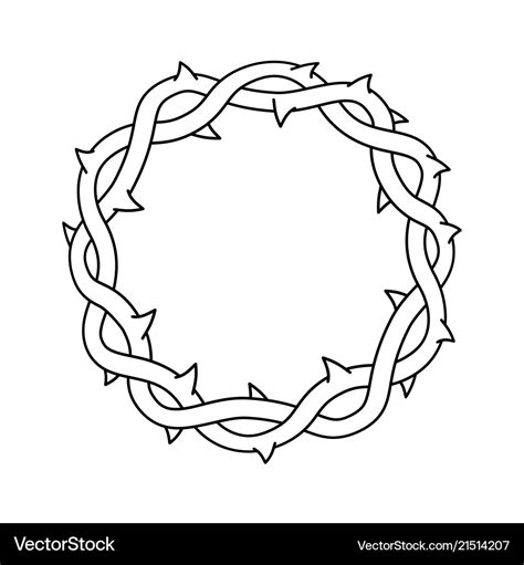 Crown of thorns easter religious symbol Royalty Free Vector