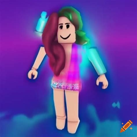 Lana del rey in a roblox game on Craiyon