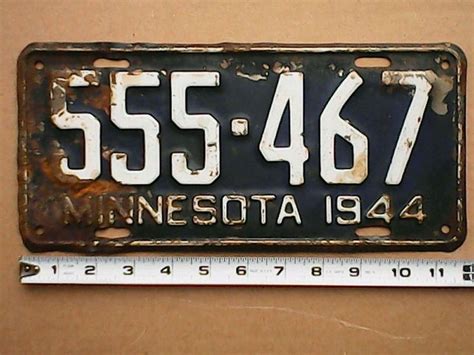 1944 Minnesota License Plate #555-467 Ford Chevy Dodge | License plate, Plates, Chevy