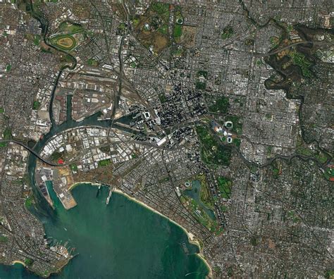 Melbourne, Victoria, Australia from a birds eye view : r/MapPorn