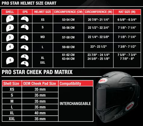 Bell Motorcycle Helmet Size Guide | Webmotor.org