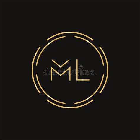 Initial ML Letter Logo Design Vector Template. Abstract Letter ML Logo ...